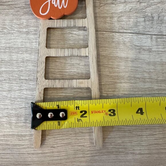 Fall Ladder Wood Decor Mini Sign Set 2pc Apple Orchard Hello Fall Tiered Tray - Picture 10 of 13